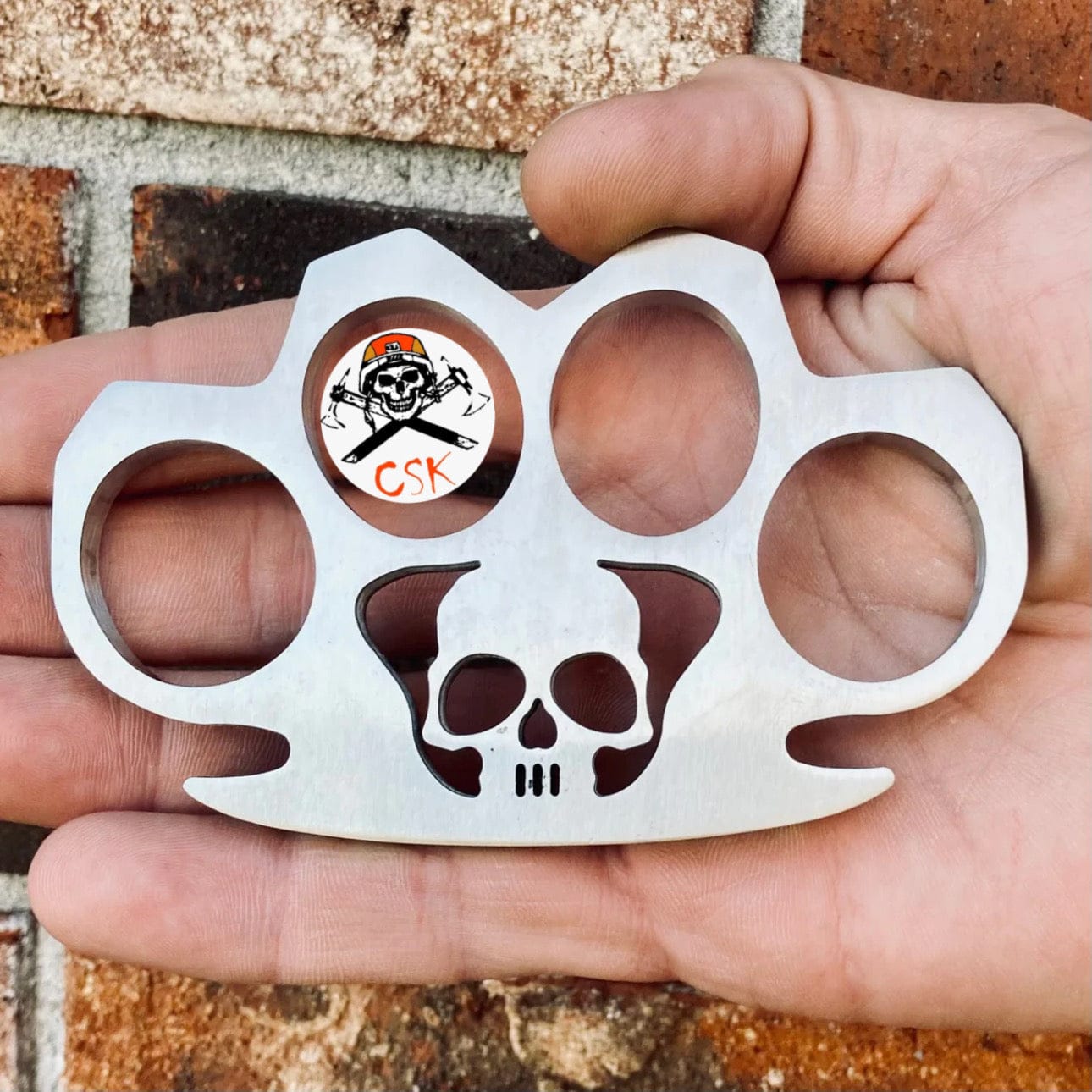 cskforged Skull 4 Finger Ring knuckle