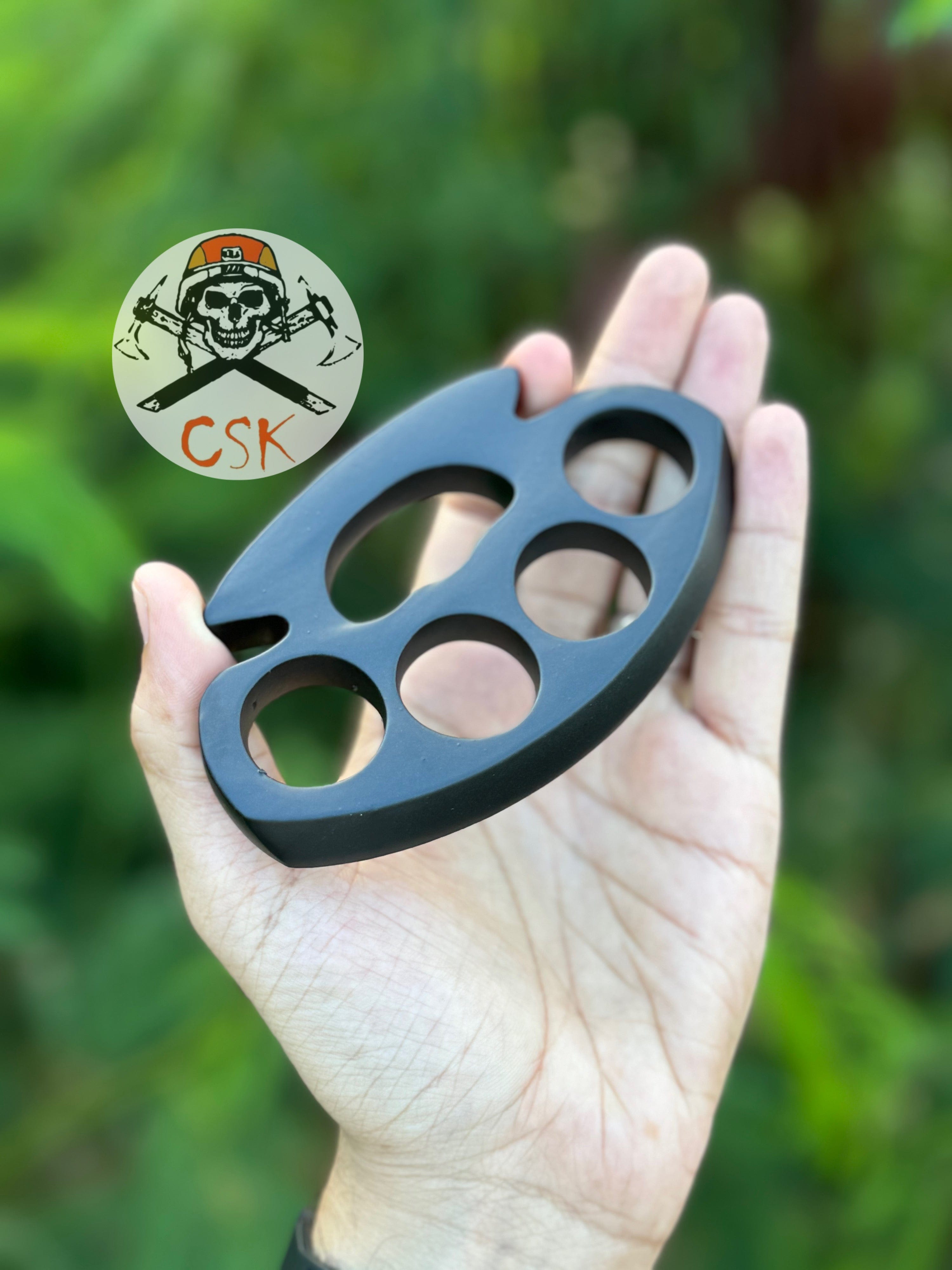 cskforged Unique Black-Coated Knuckle | Handcrafted Black-Coated Elegance