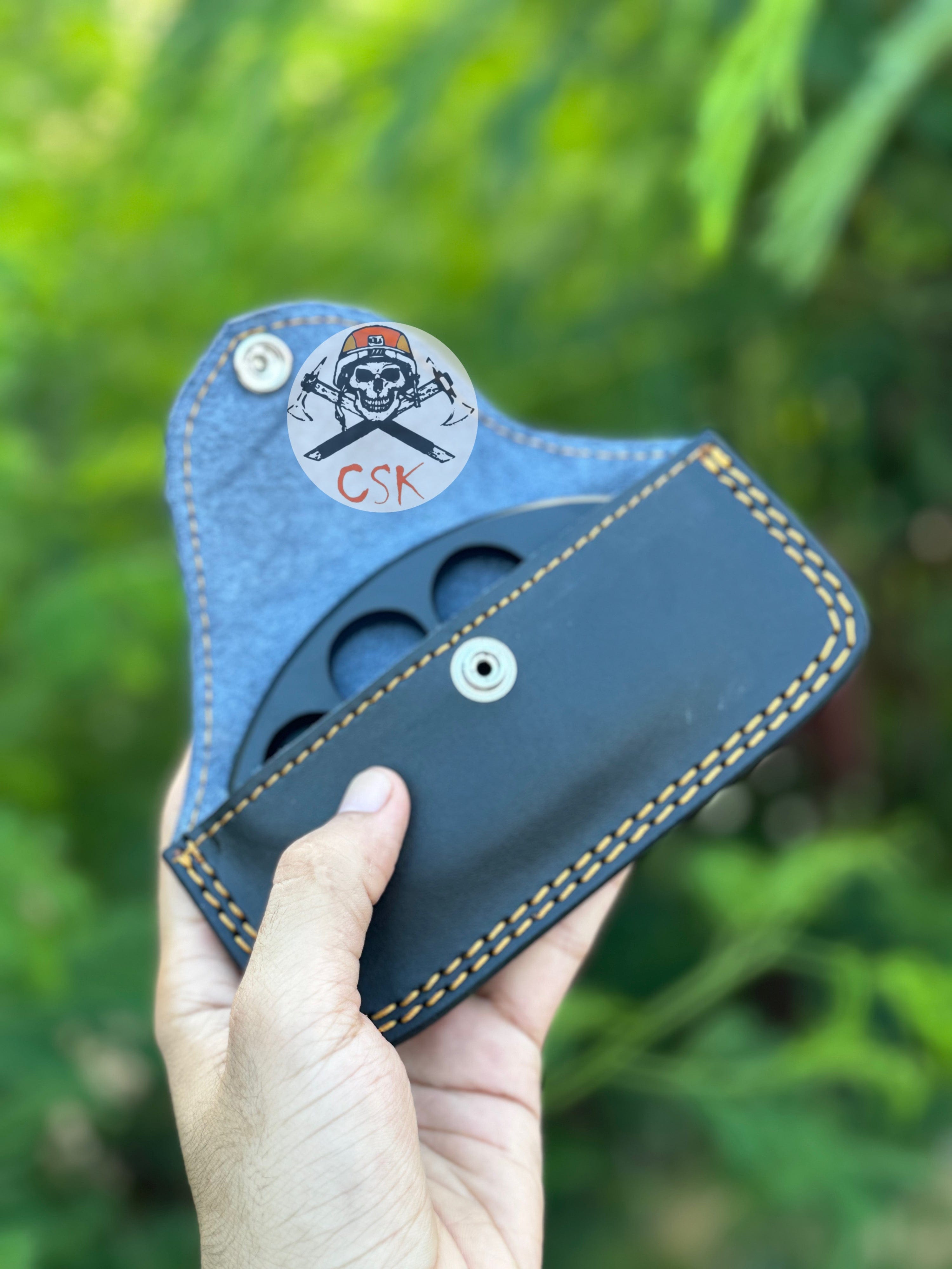 cskforged Unique Black-Coated Knuckle | Handcrafted Black-Coated Elegance