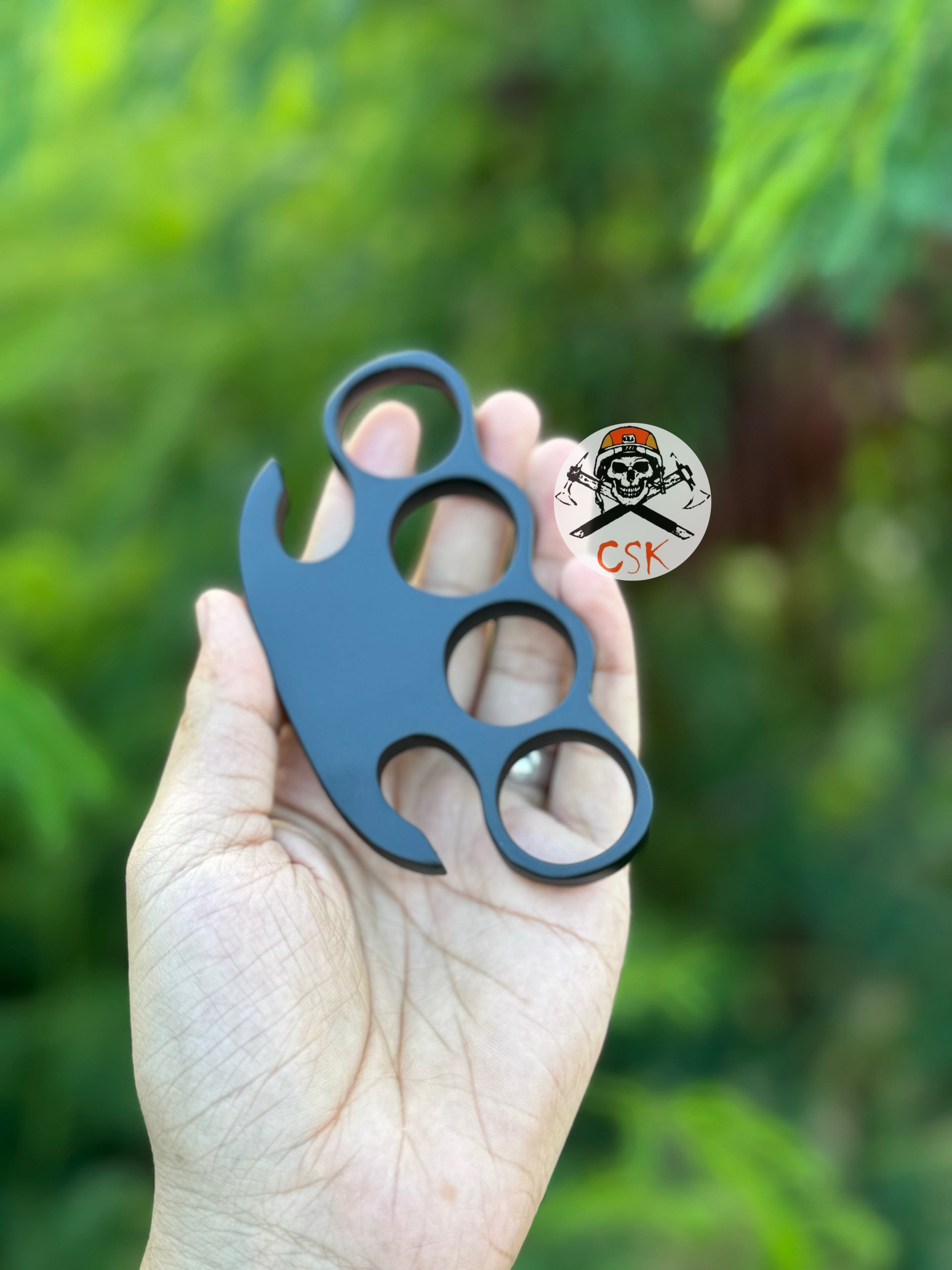 cskforged Unique Black-Coated Knuckle | Handcrafted Black-Coated Elegance