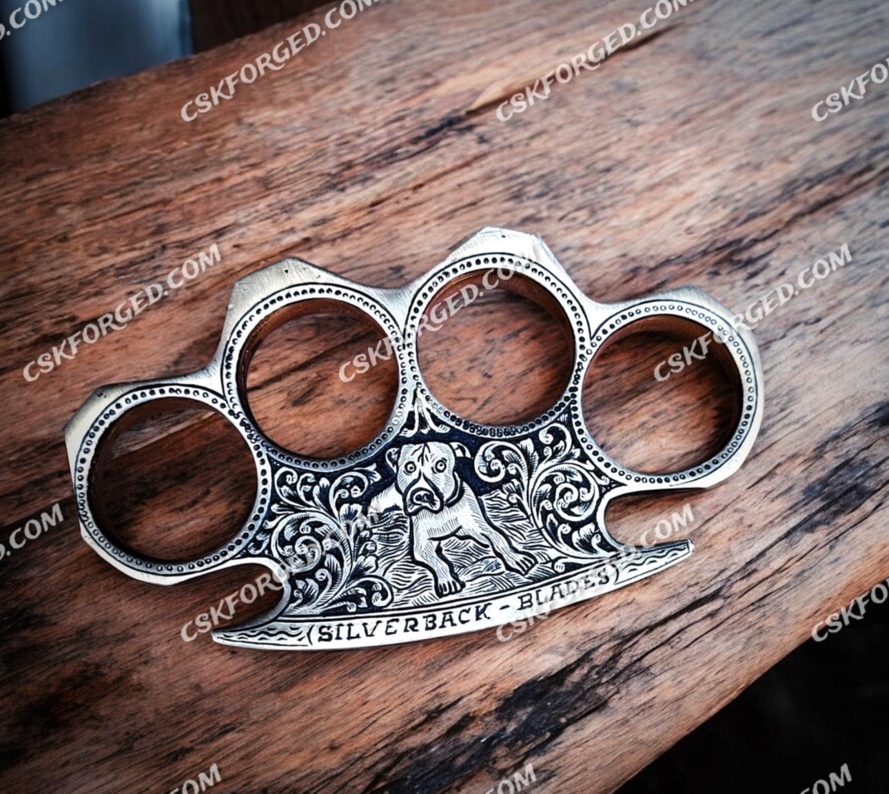 cskforged Unique Dog Engraved CSK Collectibles-Exclusive Themed Brass Knuckles