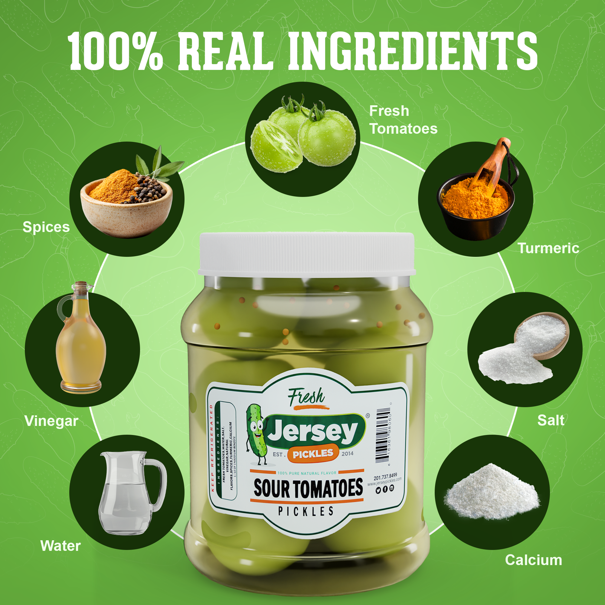 Sour Pickled Green Tomatoes