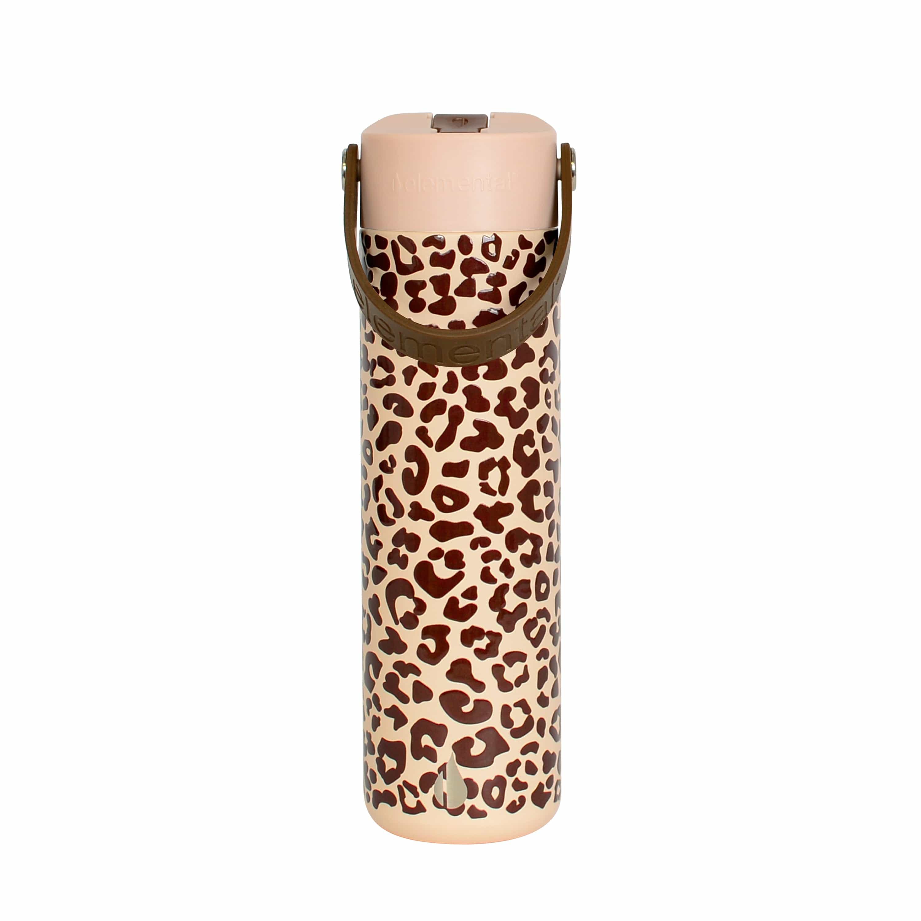 Elemental Bottles Insulated Water Bottle Beige Leopard FITCO - Elemental® Core 24oz Bottle