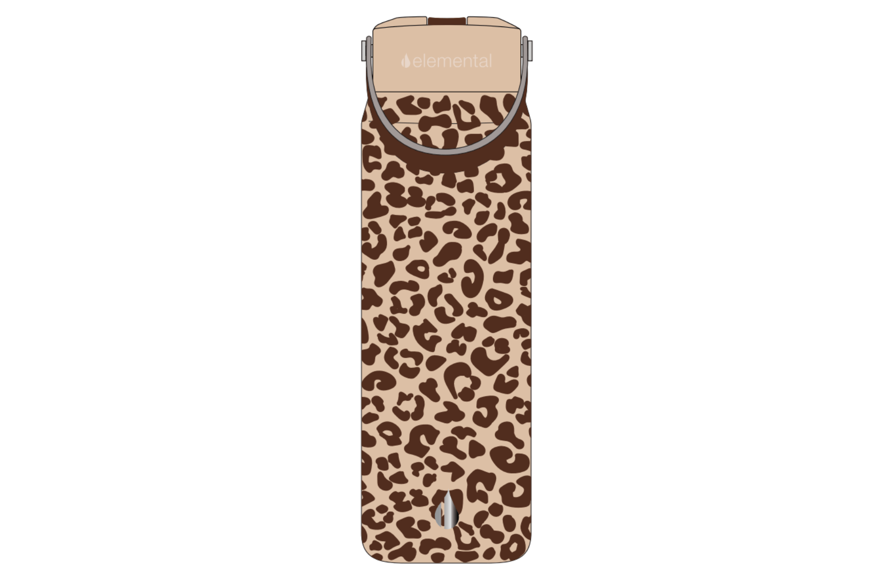 Elemental Bottles Insulated Water Bottle Beige Leopard FITCO - Elemental® Core 40oz Bottle