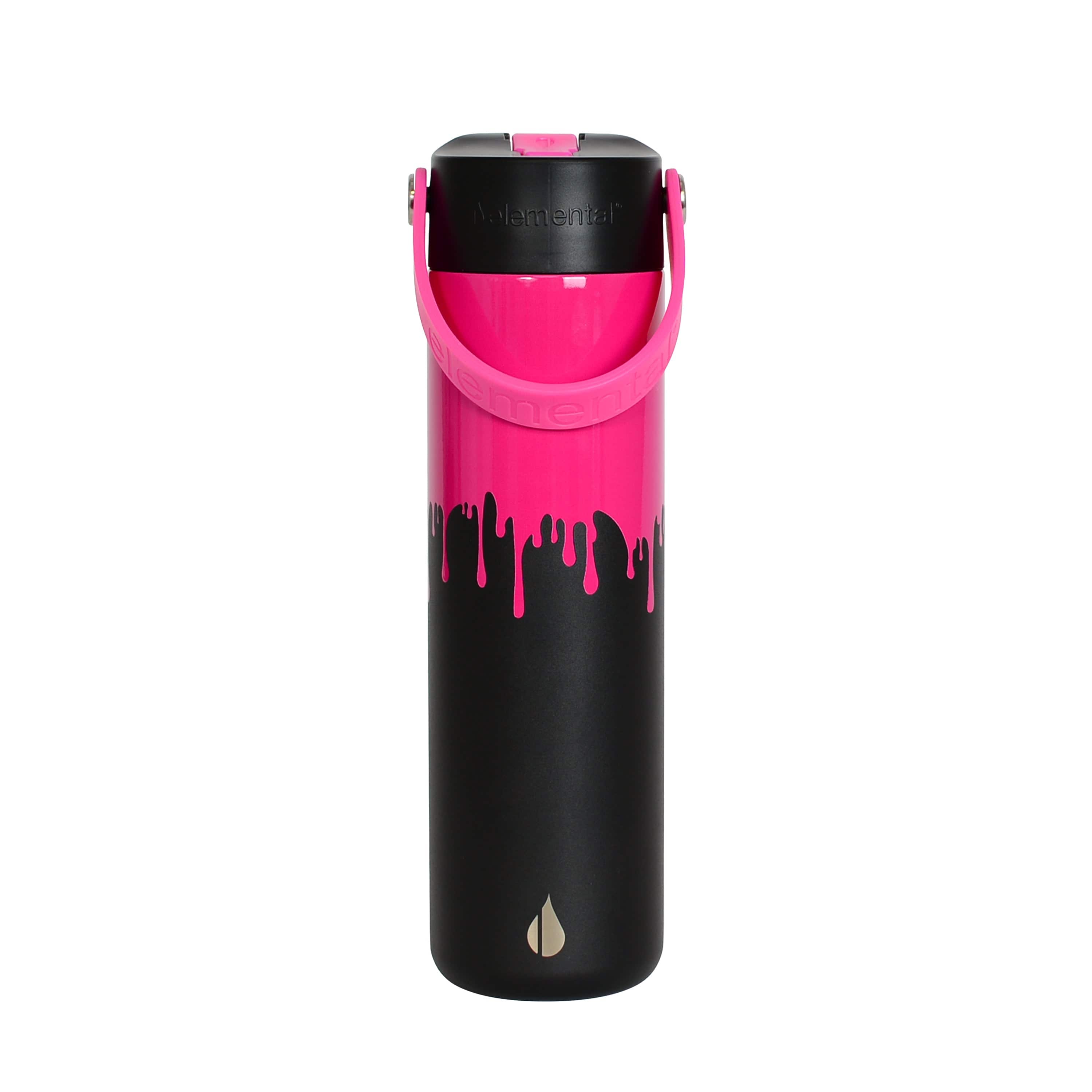 Elemental Bottles Insulated Water Bottle Hot Pink Drip FITCO - Elemental® Core 24oz Bottle