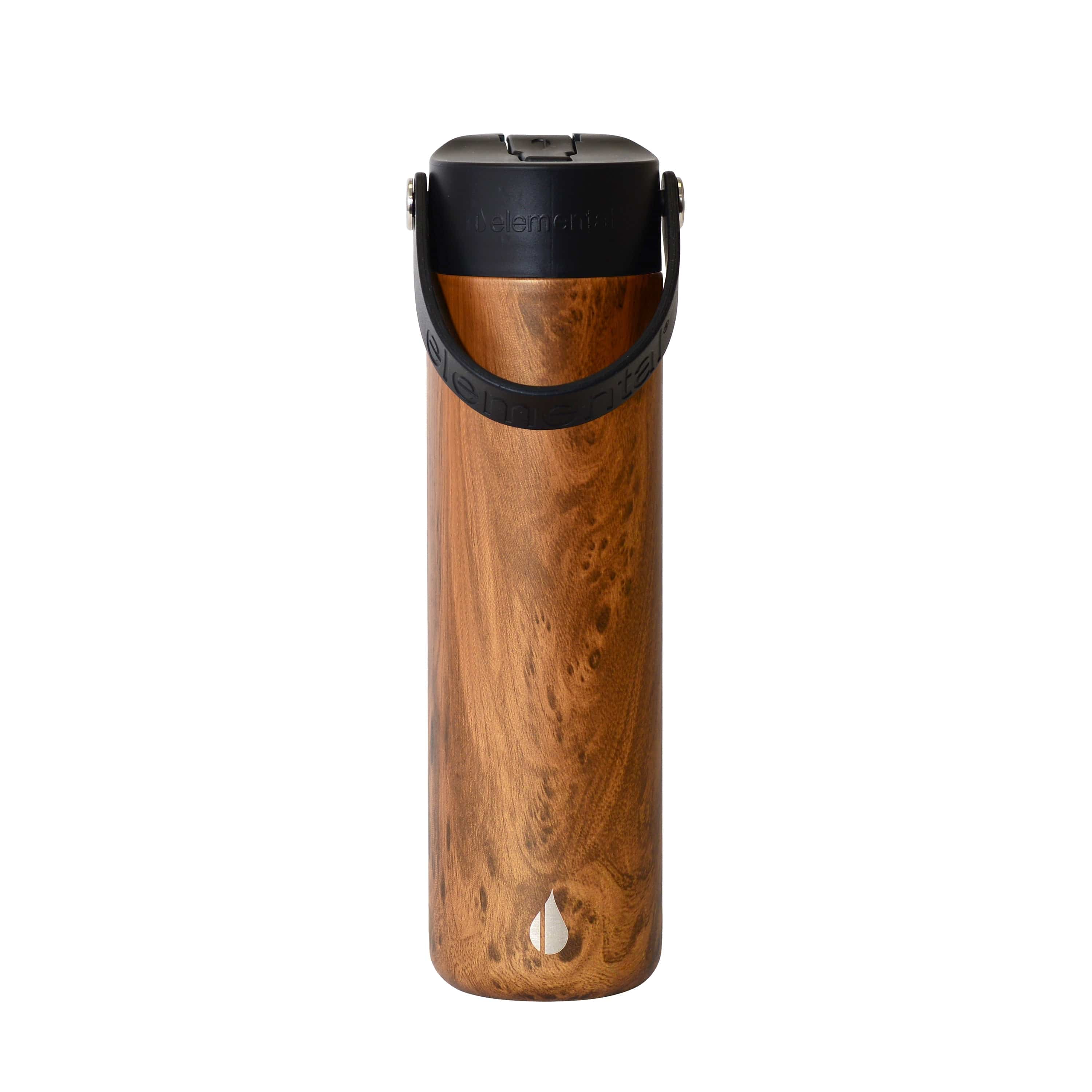 Elemental Bottles Insulated Water Bottle Teak Wood FITCO - Elemental® Core 24oz Bottle