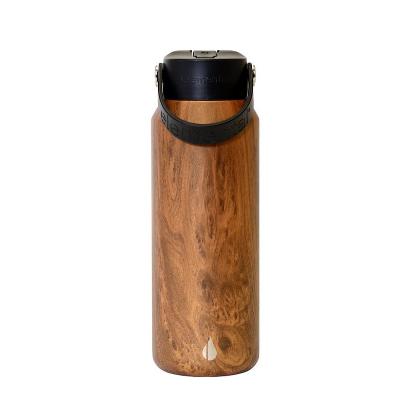 Elemental Bottles Insulated Water Bottle Teak Wood FITCO - Elemental® Core 40oz Bottle