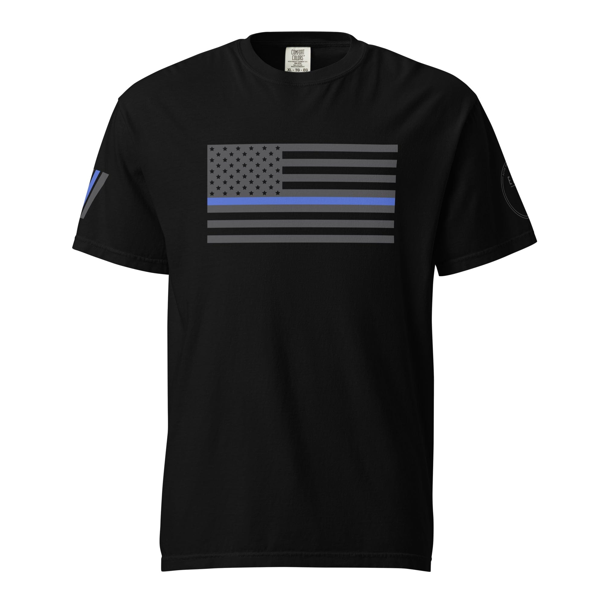 Elite Survival Systems T-Shirts Black / S Blue Line Heavyweight T-Shirt