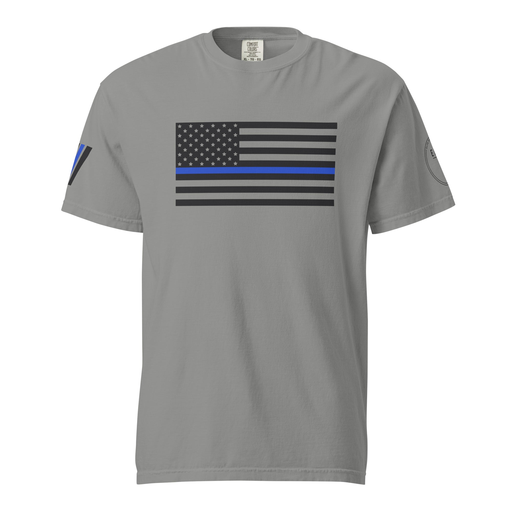 Elite Survival Systems T-Shirts Grey / S Blue Line Heavyweight T-Shirt