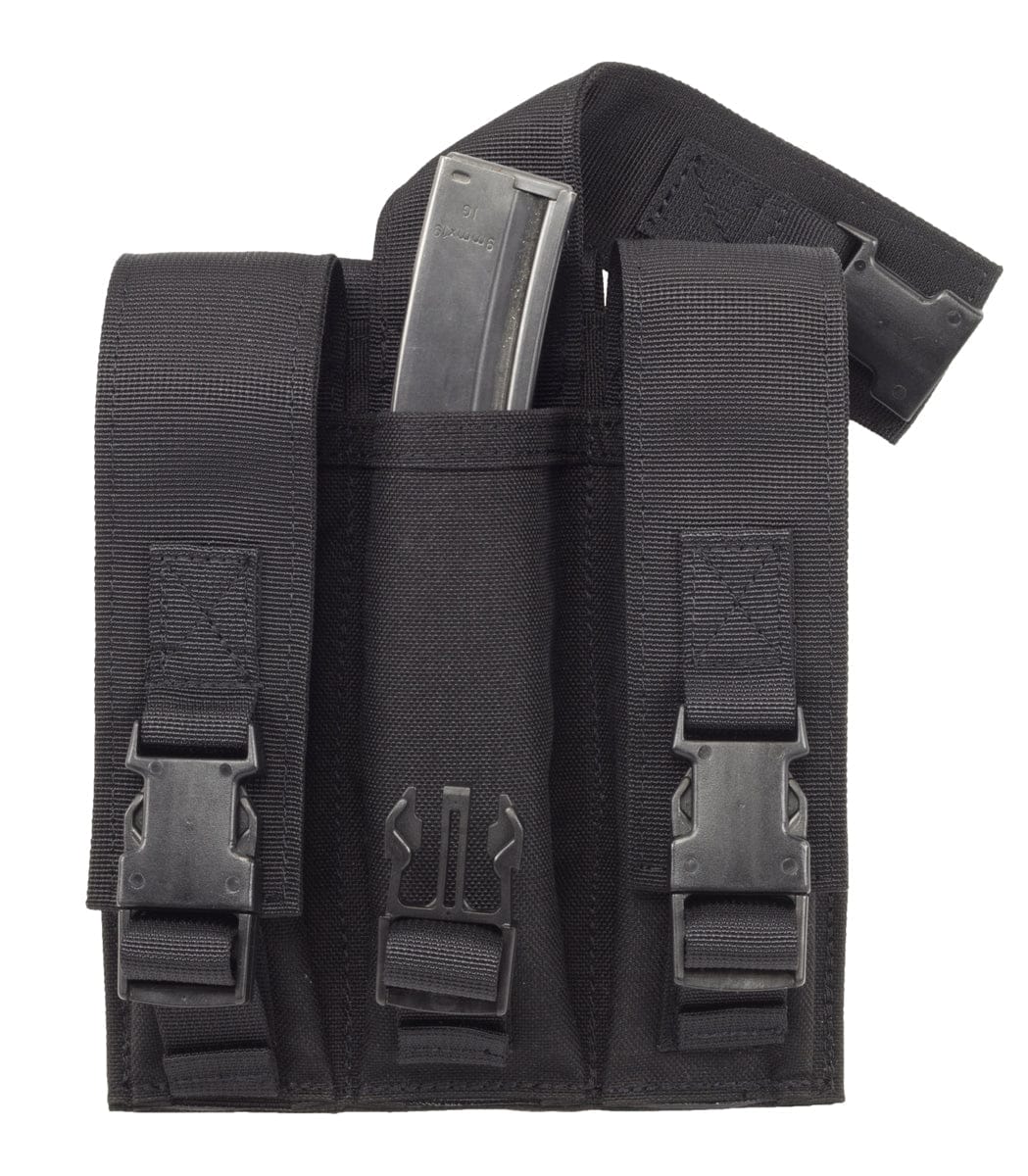 Elite Survival Systems Tactical Pouches Black MP5 / 9mm MOLLE Stick Mag Pouch, Triple