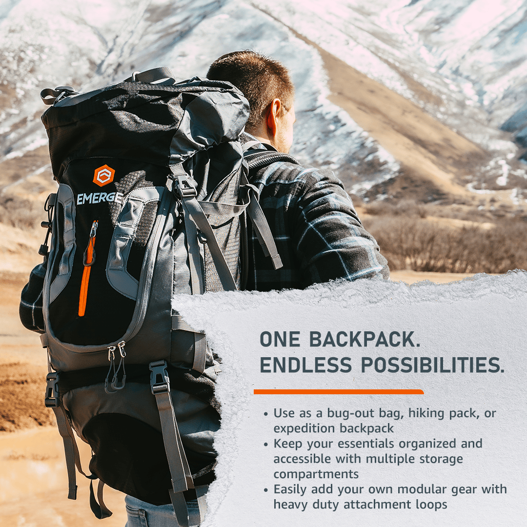 Emerge Survival Backpacks 80L Survival Backpack - The Ranger