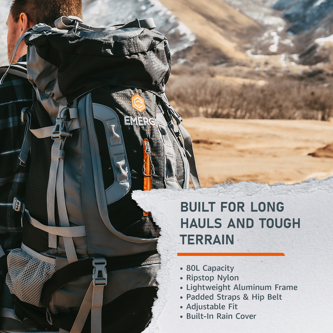 Emerge Survival Backpacks 80L Survival Backpack - The Ranger