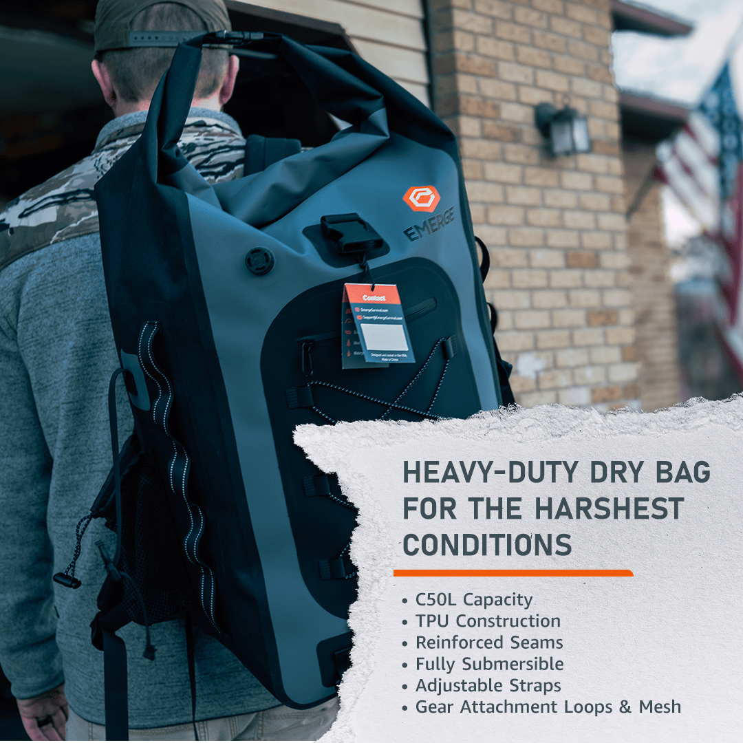 Emerge Survival Dry Bag 50L Dry Bag - The Ghost