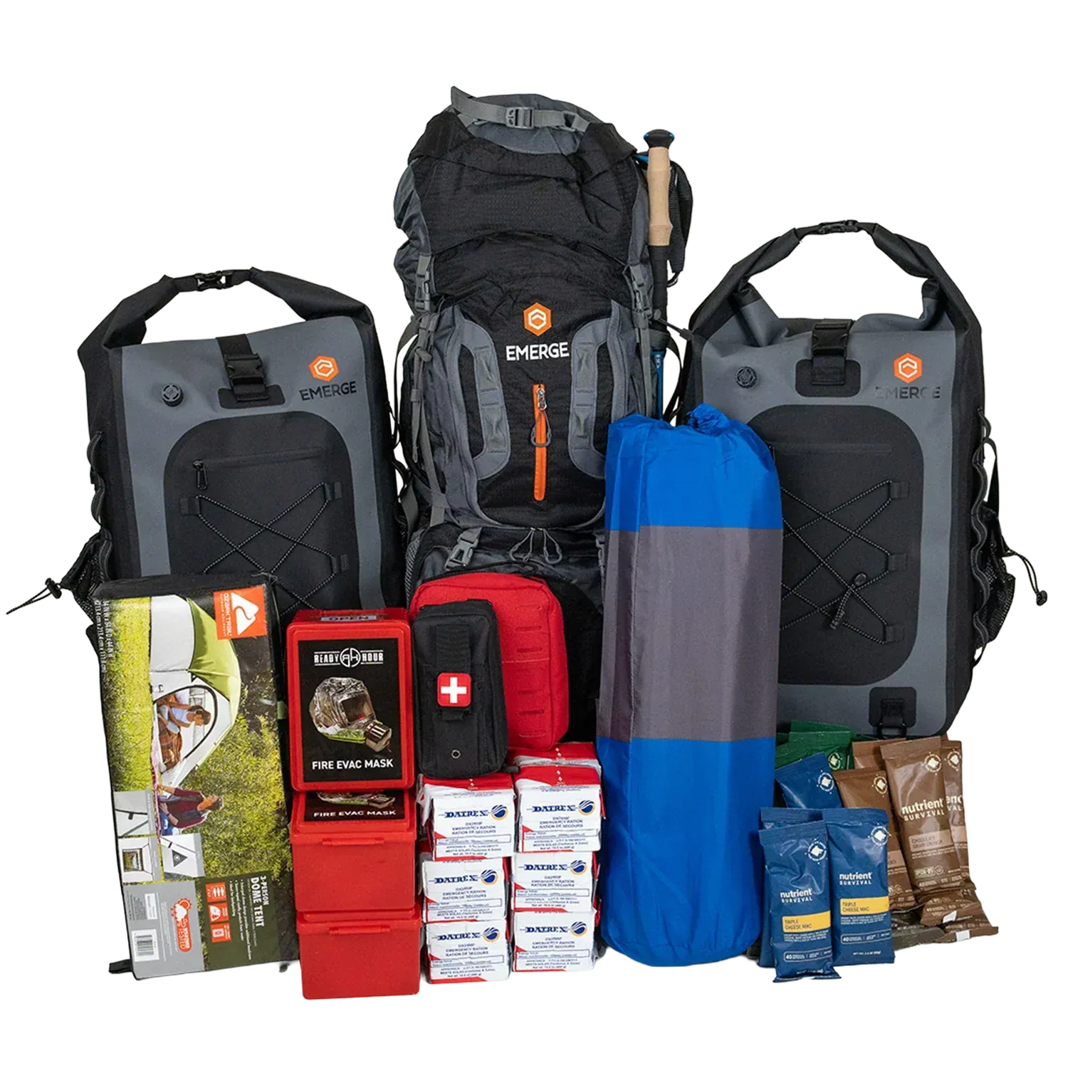 Emerge Survival Emergency Supplies 3-Person Kit Evacuation Pro Bag