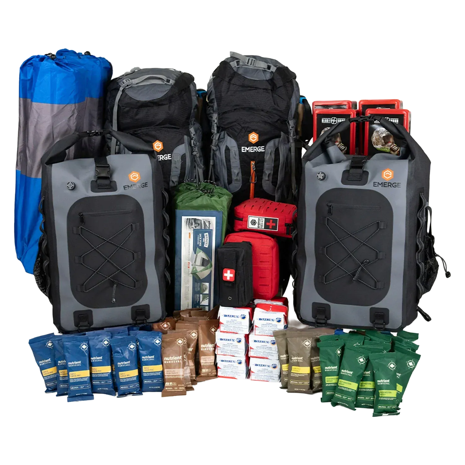 Emerge Survival Emergency Supplies 4-Person Kit Evacuation Pro Bag