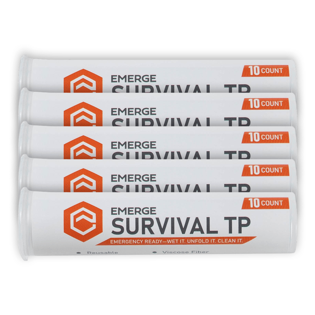Emerge Survival Emergency Supplies 5 Rolls of 10 (x50 Total) Emerge Survival Toilet Paper