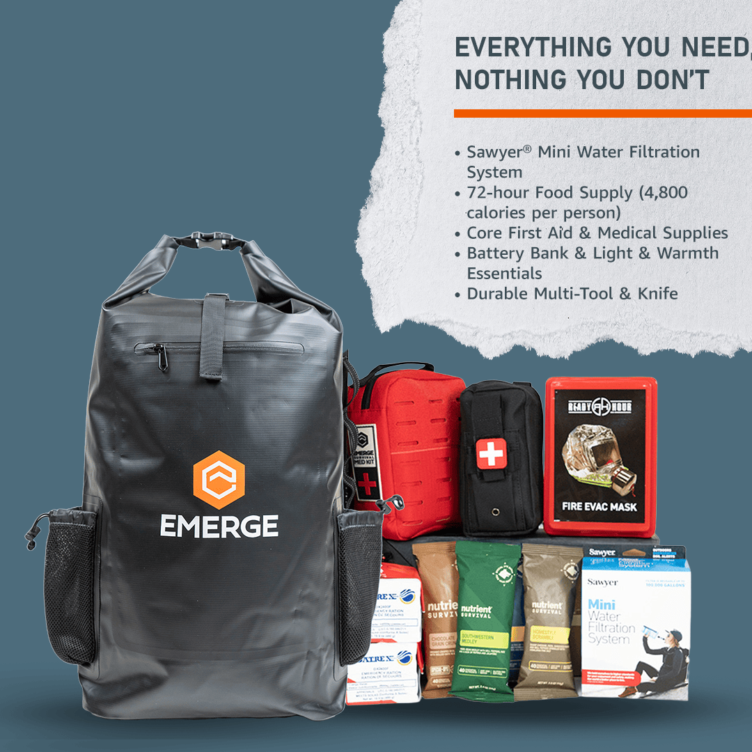 Emerge Survival Emergency Supplies 72 Hour Kit
