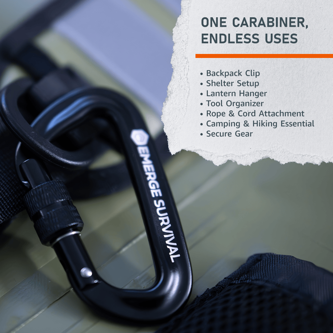 Emerge Survival Emergency Supplies Emerge Carabiner