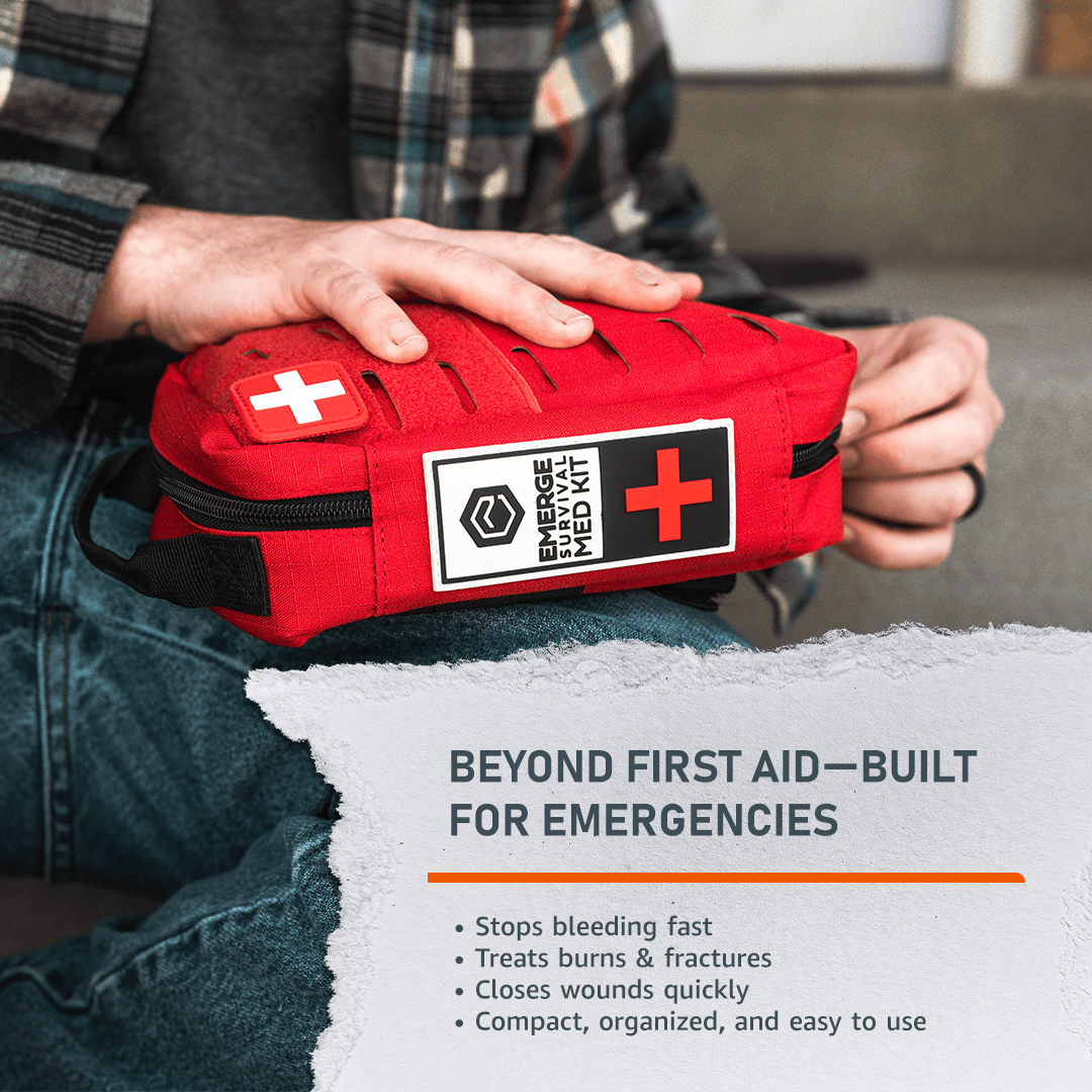 Emerge Survival First Aid Kit Emergency Med Kit