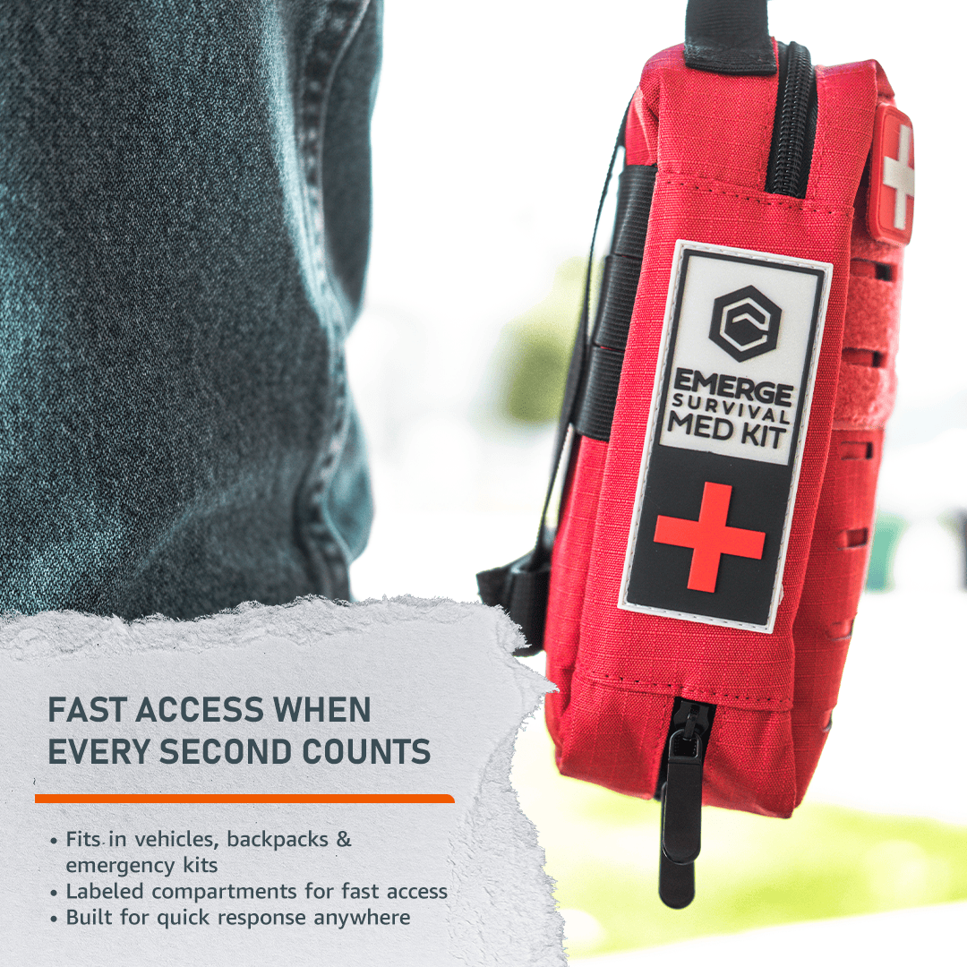 Emerge Survival First Aid Kit Emergency Med Kit