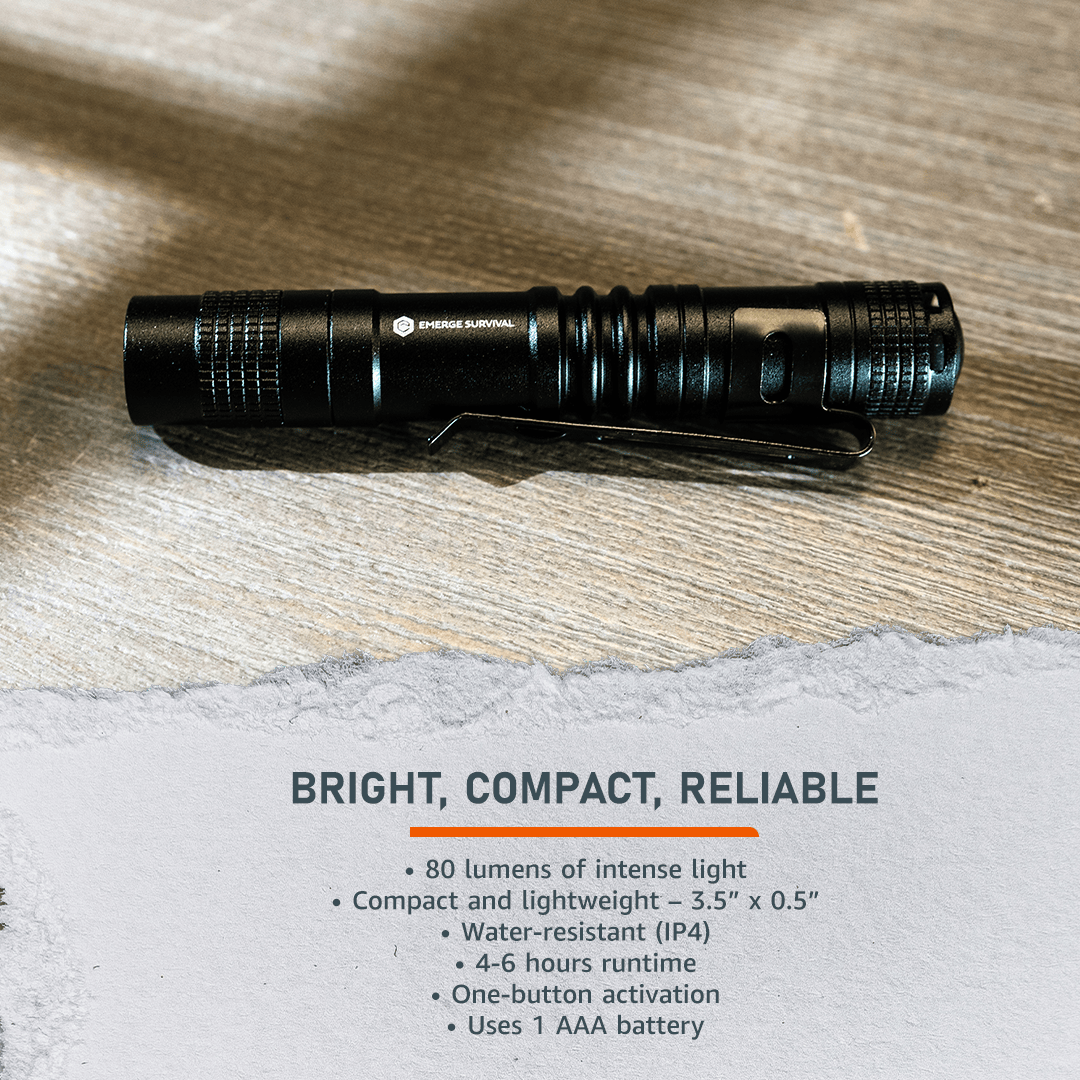 Emerge Survival Flashlights EDC Mini Flashlight