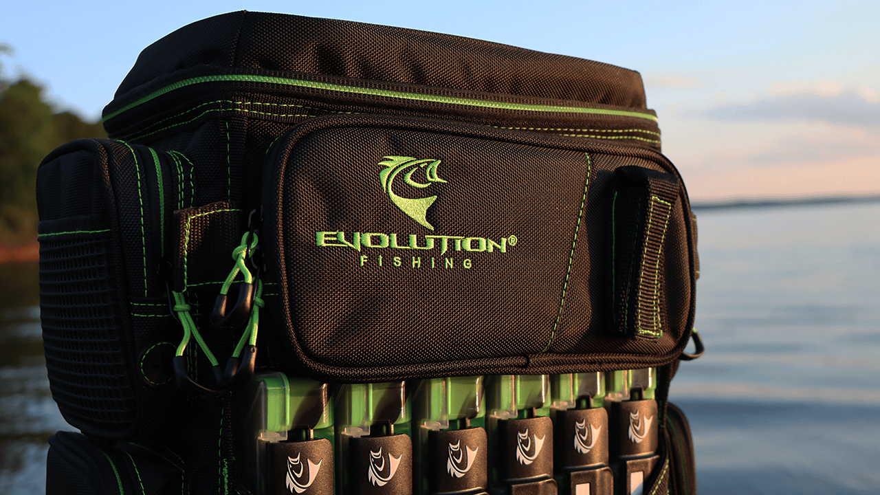 Evolution Outdoor Drift Series Bags Drift Series 3600 Tackle Backpack with Rod Holders & QuikLatch Trays