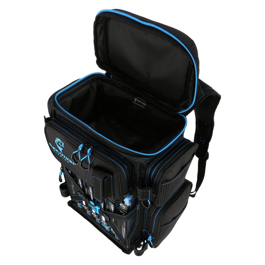 Evolution Outdoor Drift Series Bags Drift Series 3600 Tackle Backpack with Rod Holders & QuikLatch Trays