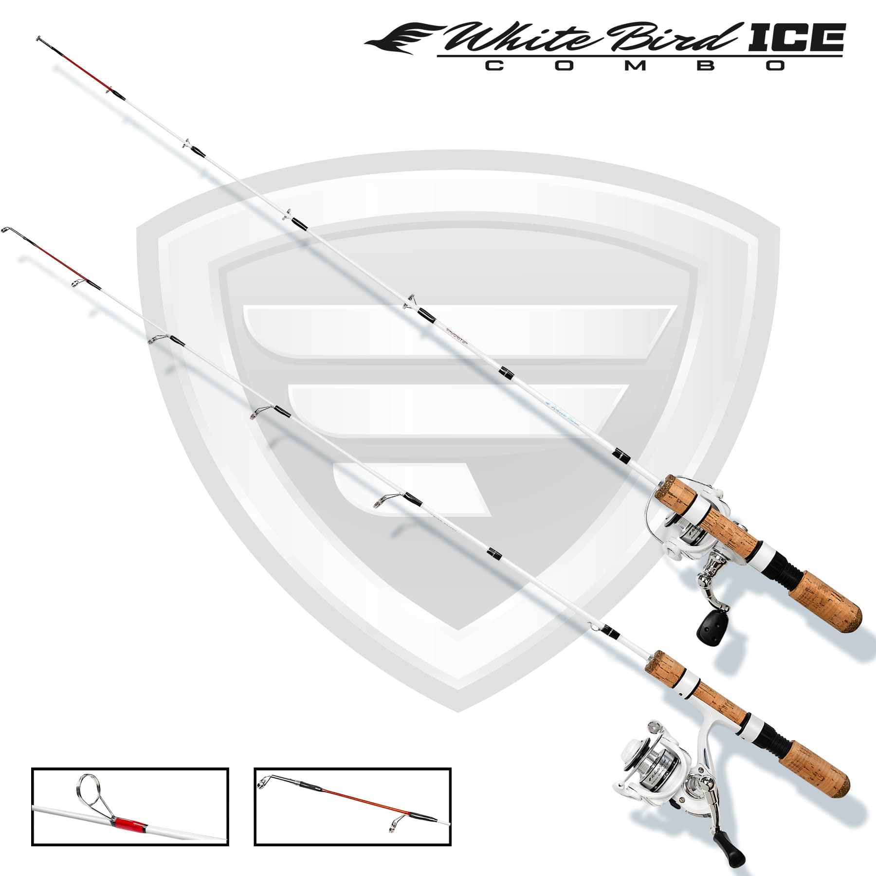 Favorite Fishing Fishing Rod White Bird Ice Combo 26"-28"