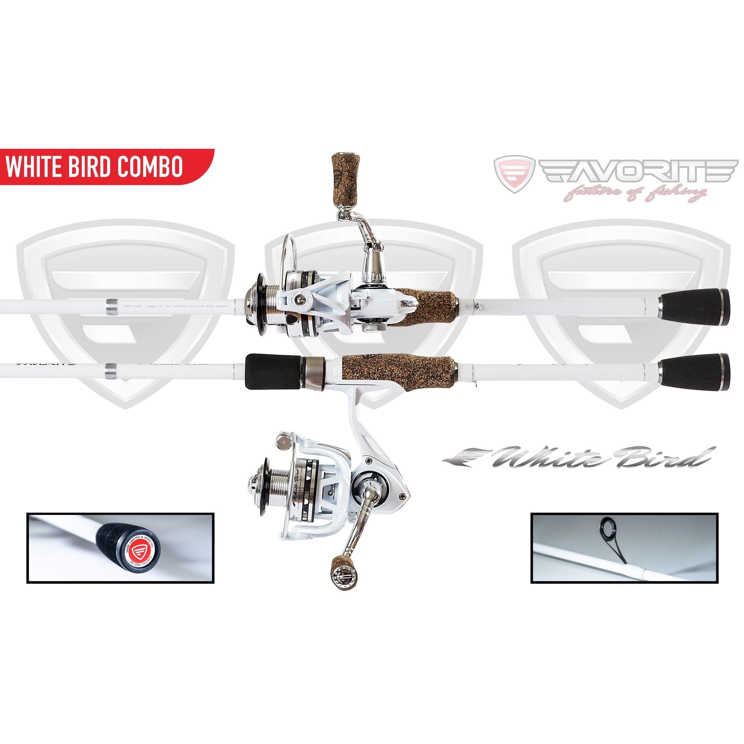 Favorite Fishing Fishing Rod White Bird Spinning Combo (Old Model)