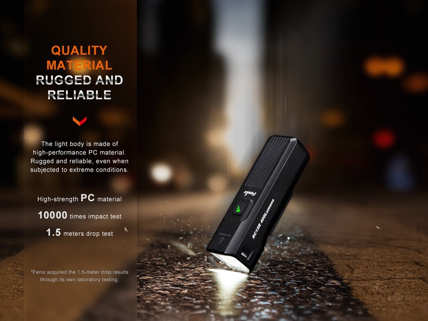 Fenix Store Bike Light Fenix BC15R Lightweight Rechargeable Bicycle Light
