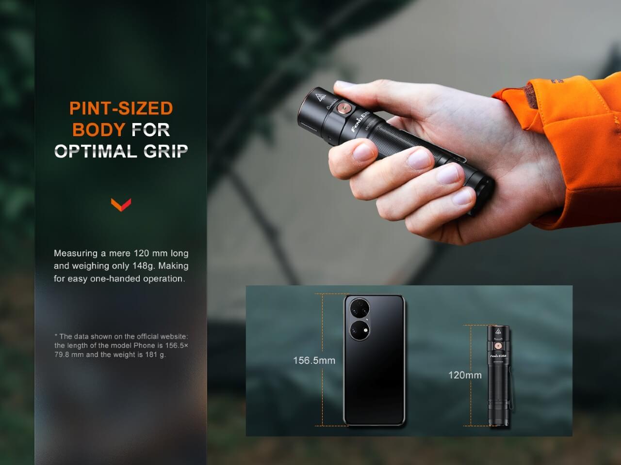 Fenix Store EDC Flashlight Fenix E35R High-Performance Rechargeable LED Flashlight