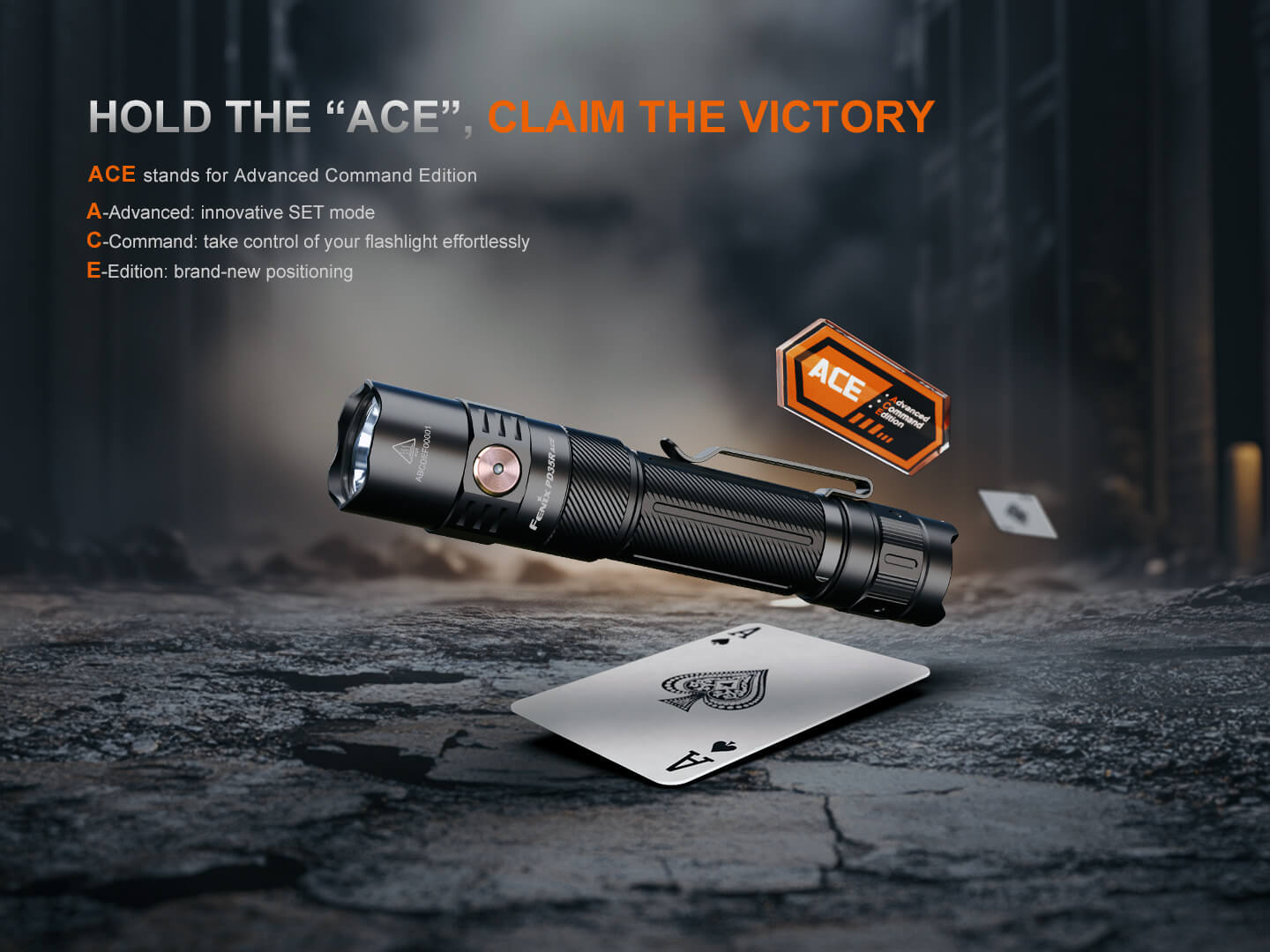 Fenix PD35R ACE Multi-mode Tactical Flashlight + FREE CL01 Mini