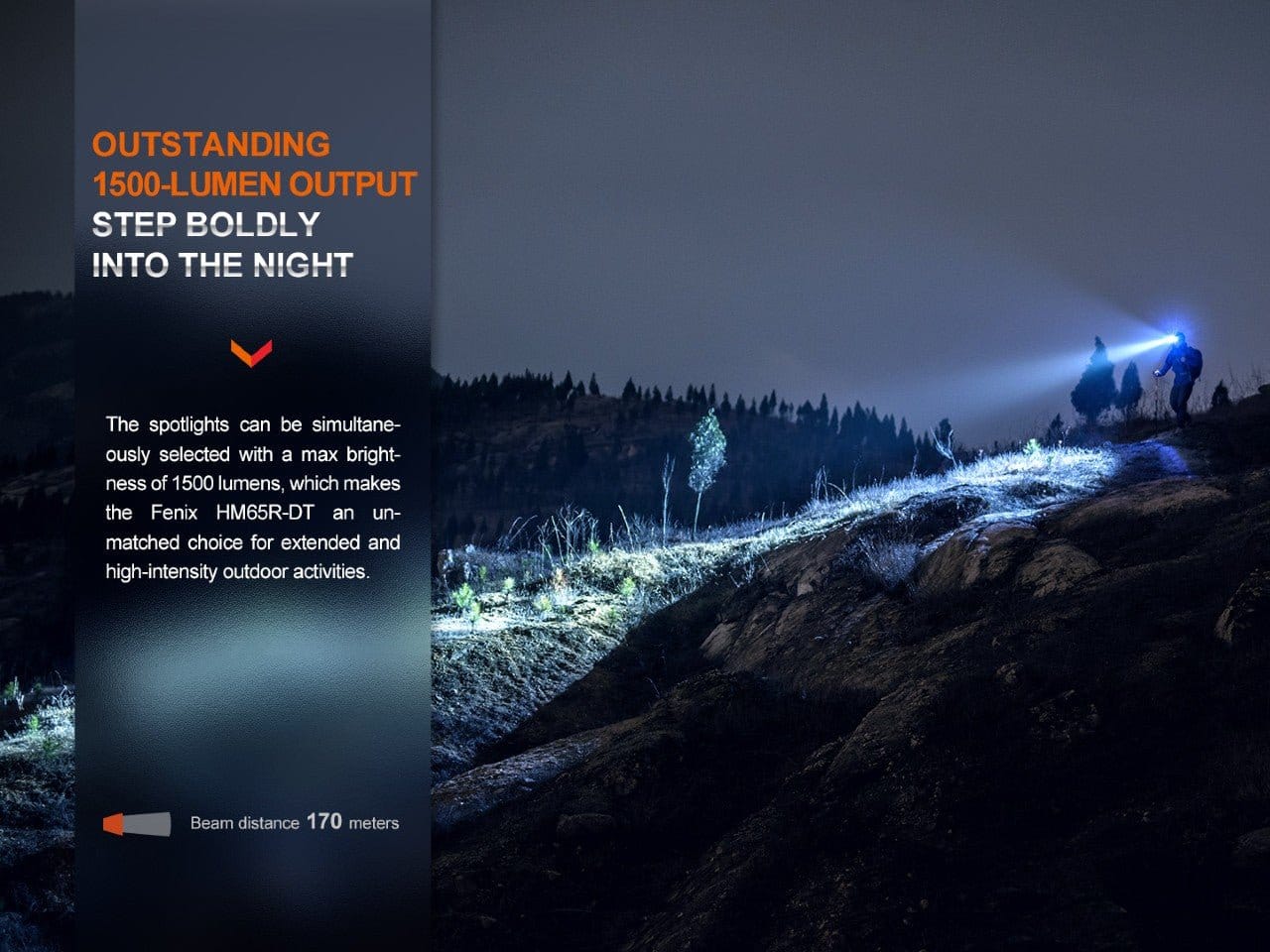 Fenix Store Headlamp Fenix HM65R-DT Trail Running LED Headlamp