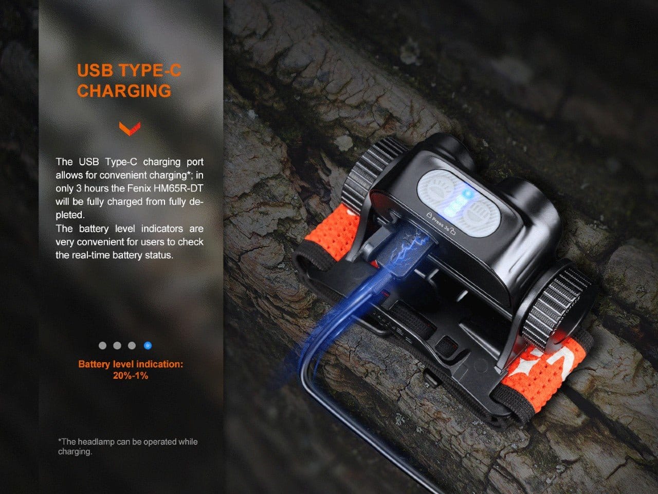 Fenix Store Headlamp Fenix HM65R-DT Trail Running LED Headlamp