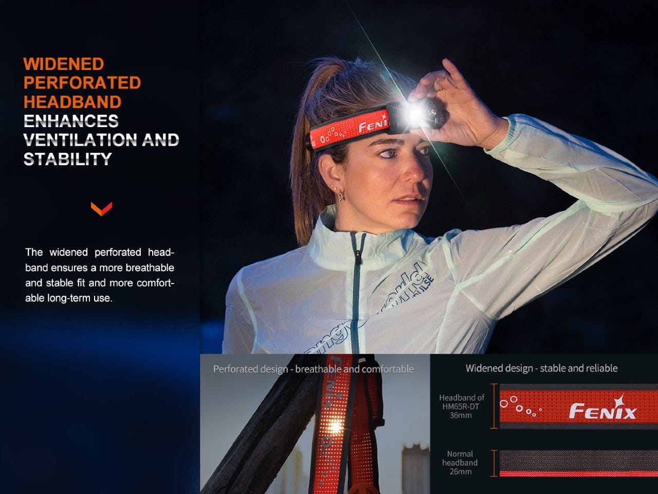 Fenix Store Headlamp Fenix HM65R-DT Trail Running LED Headlamp