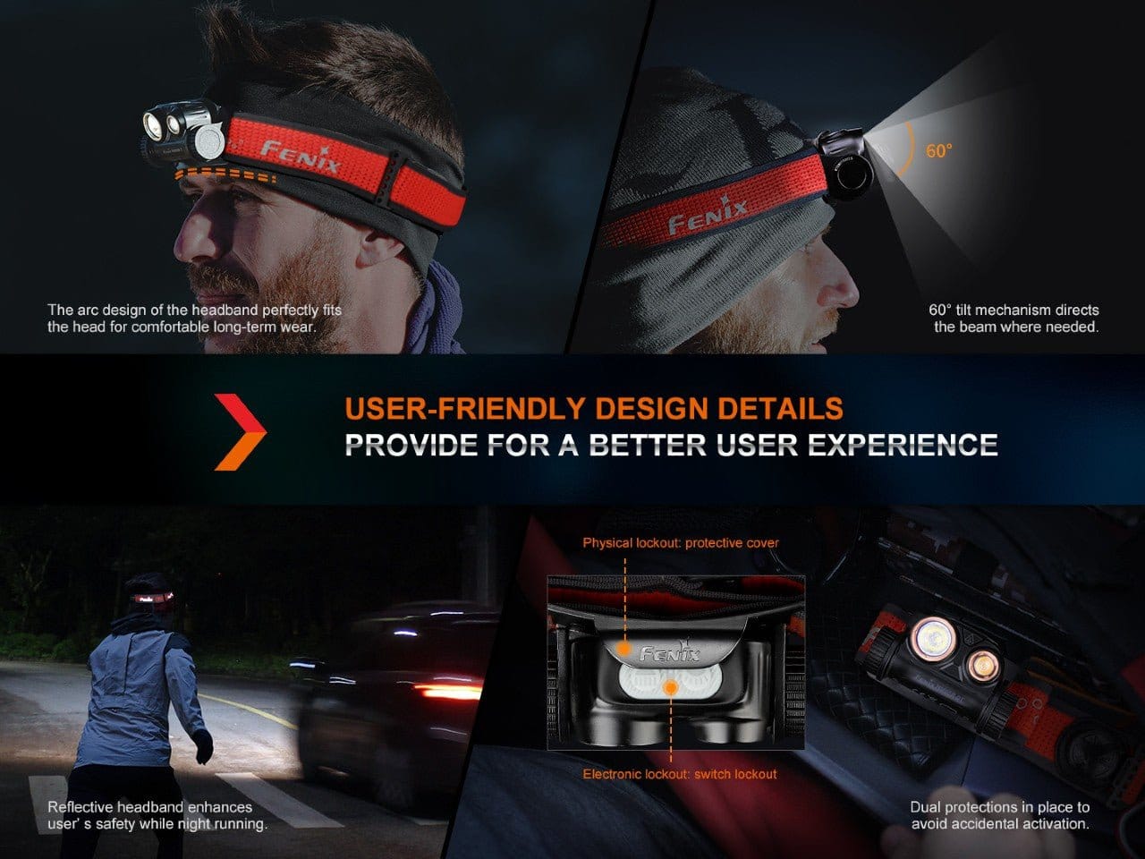 Fenix Store Headlamp Fenix HM65R-DT Trail Running LED Headlamp