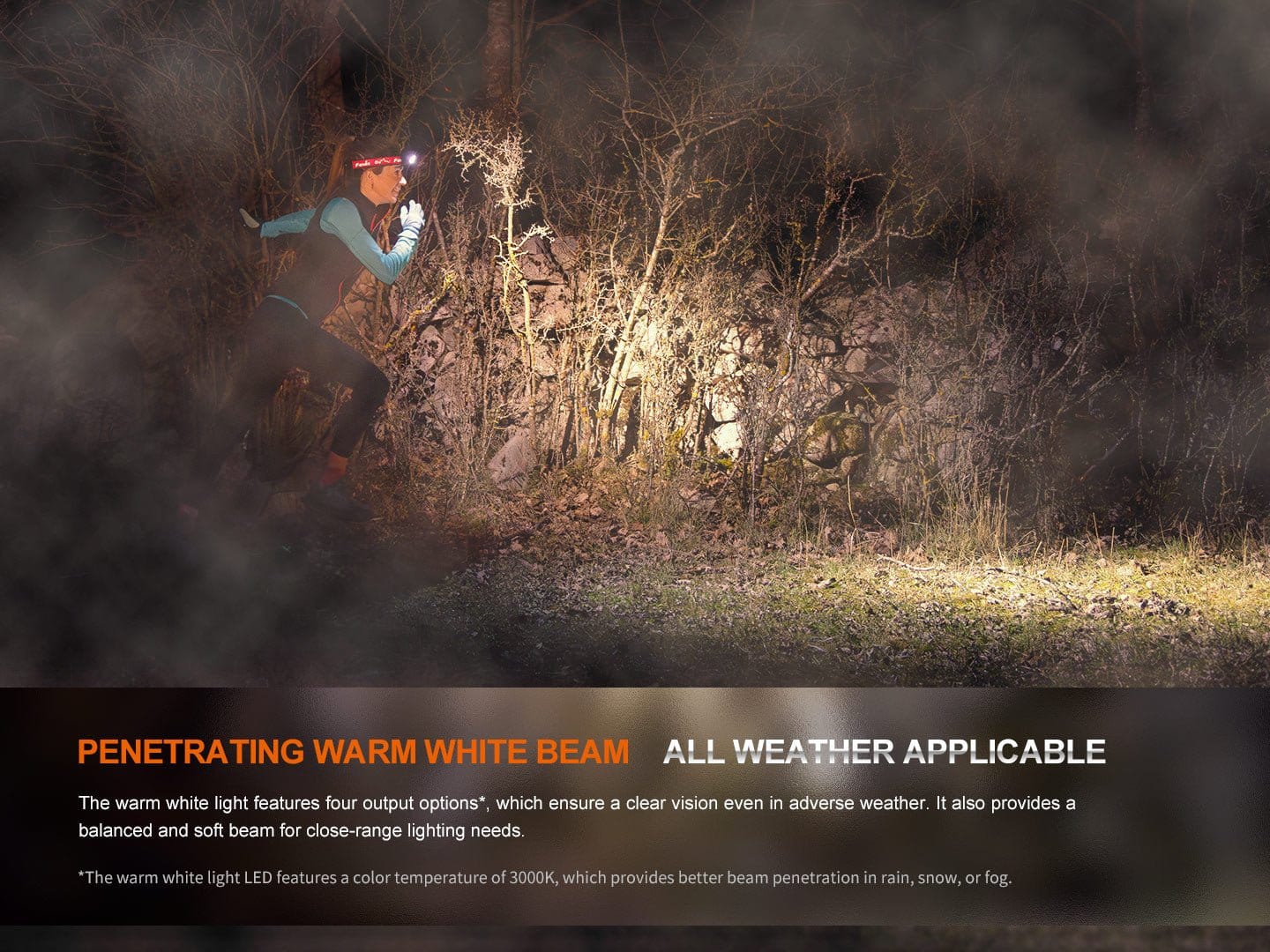 Fenix Store Headlamp Fenix HM65R-T V2 Rechargeable Lightweight Trail Running Headlamp