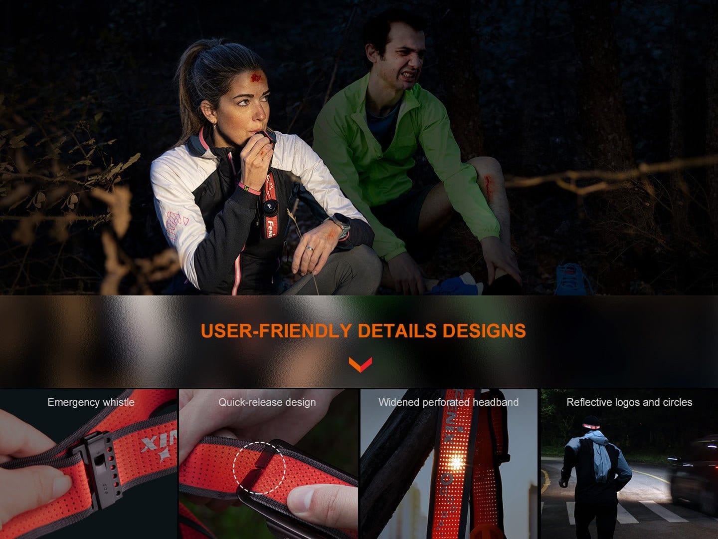 Fenix Store Headlamp Fenix HM65R-T V2 Rechargeable Lightweight Trail Running Headlamp