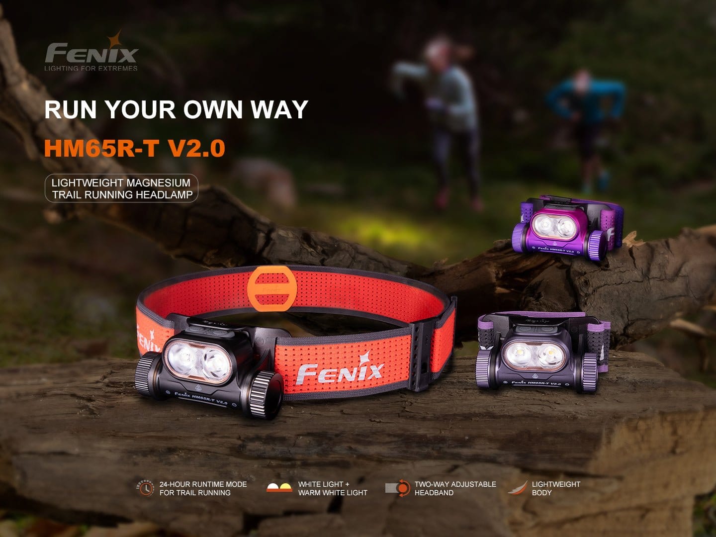 Fenix Store Headlamp Fenix HM65R-T V2 Rechargeable Lightweight Trail Running Headlamp