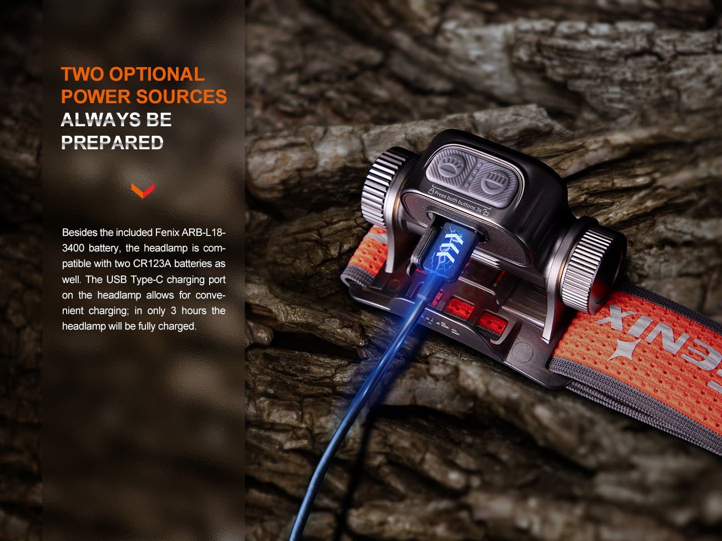Fenix Store Headlamp Fenix HM65R-T V2 Rechargeable Lightweight Trail Running Headlamp