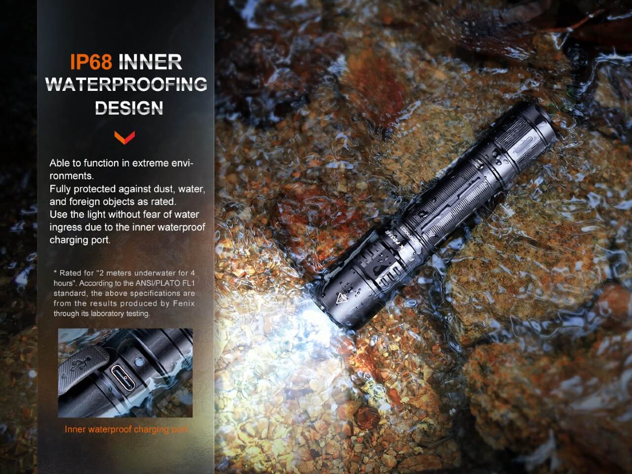 Fenix Store Rechargeable Flashlight Fenix PD35R Compact Rechargeable Tactical Flashlight