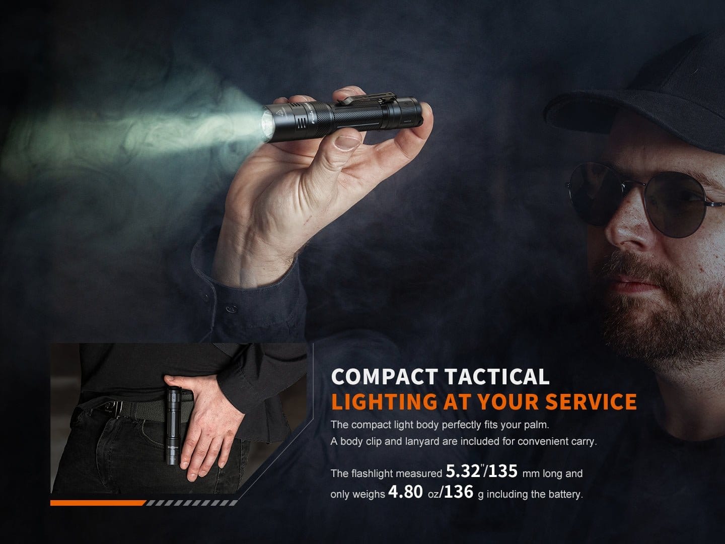 Fenix Store Tactical Flashlight Fenix PD32R Rechargeable Silent Switch LED Flashlight