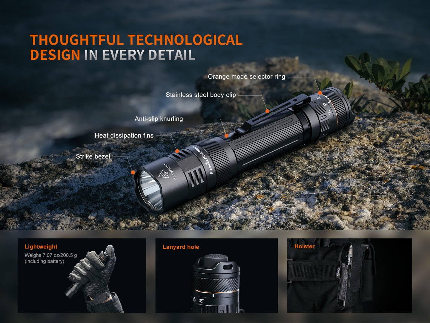 Fenix Store Tactical Flashlight Fenix PD45R ACE Multi-Mode Tactical Flashlight