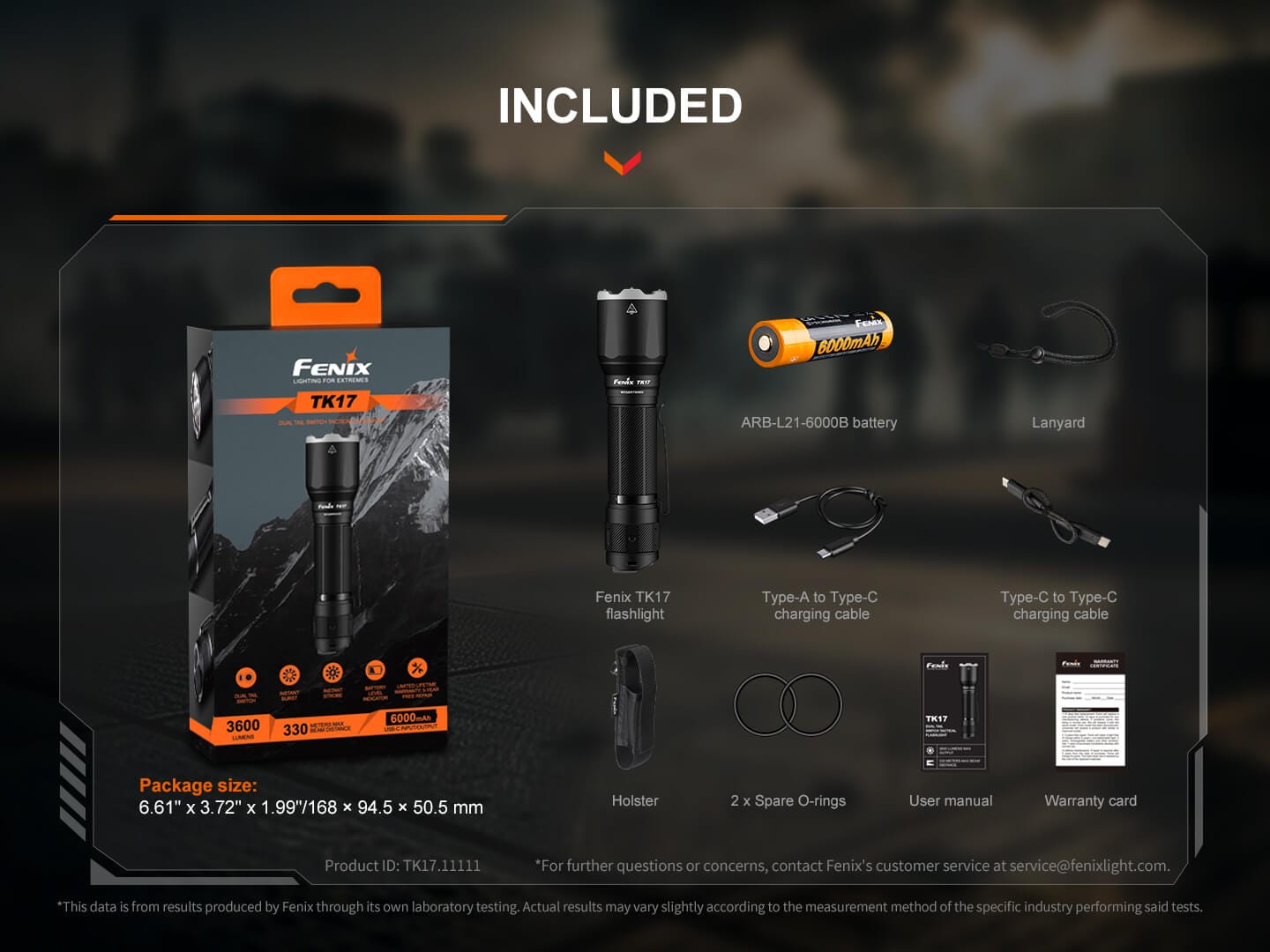 Fenix Store Tactical Flashlight Fenix TK17 Dual Switch Tactical Flashlight