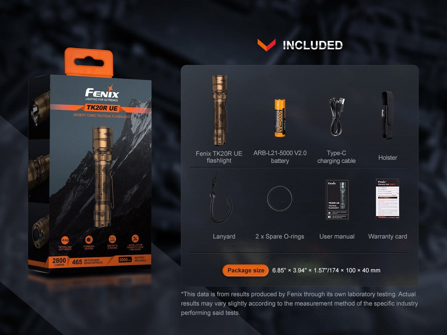 Fenix Store Tactical Flashlight Fenix TK20R UE Tactical LED Flashlight - 2800 Lumens