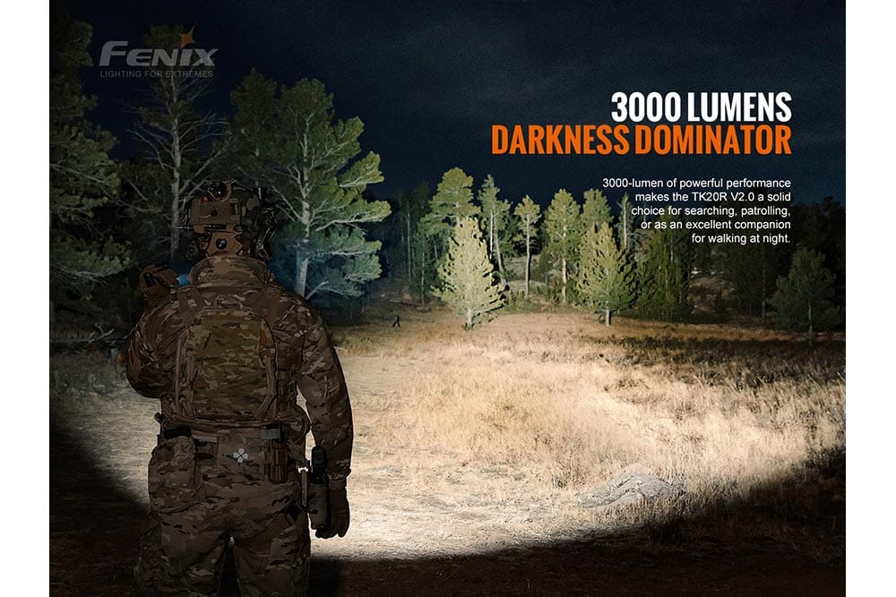 Fenix Store Tactical Flashlight Fenix TK20R V2.0 Rechargeable Flashlight | 3000 lumens