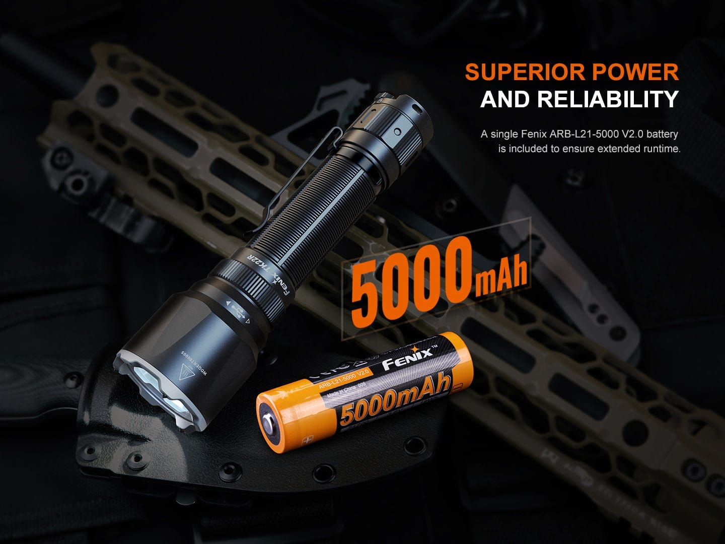 Fenix Store Tactical Flashlight Fenix TK22R Rechargeable Tactical & Duty Flashlight