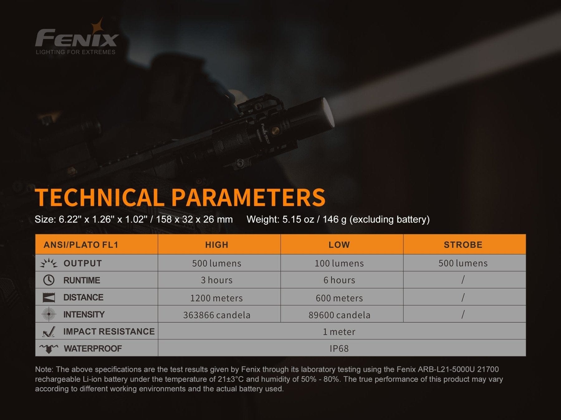Fenix Store Tactical Flashlight Fenix TK30 White Laser LED Flashlight