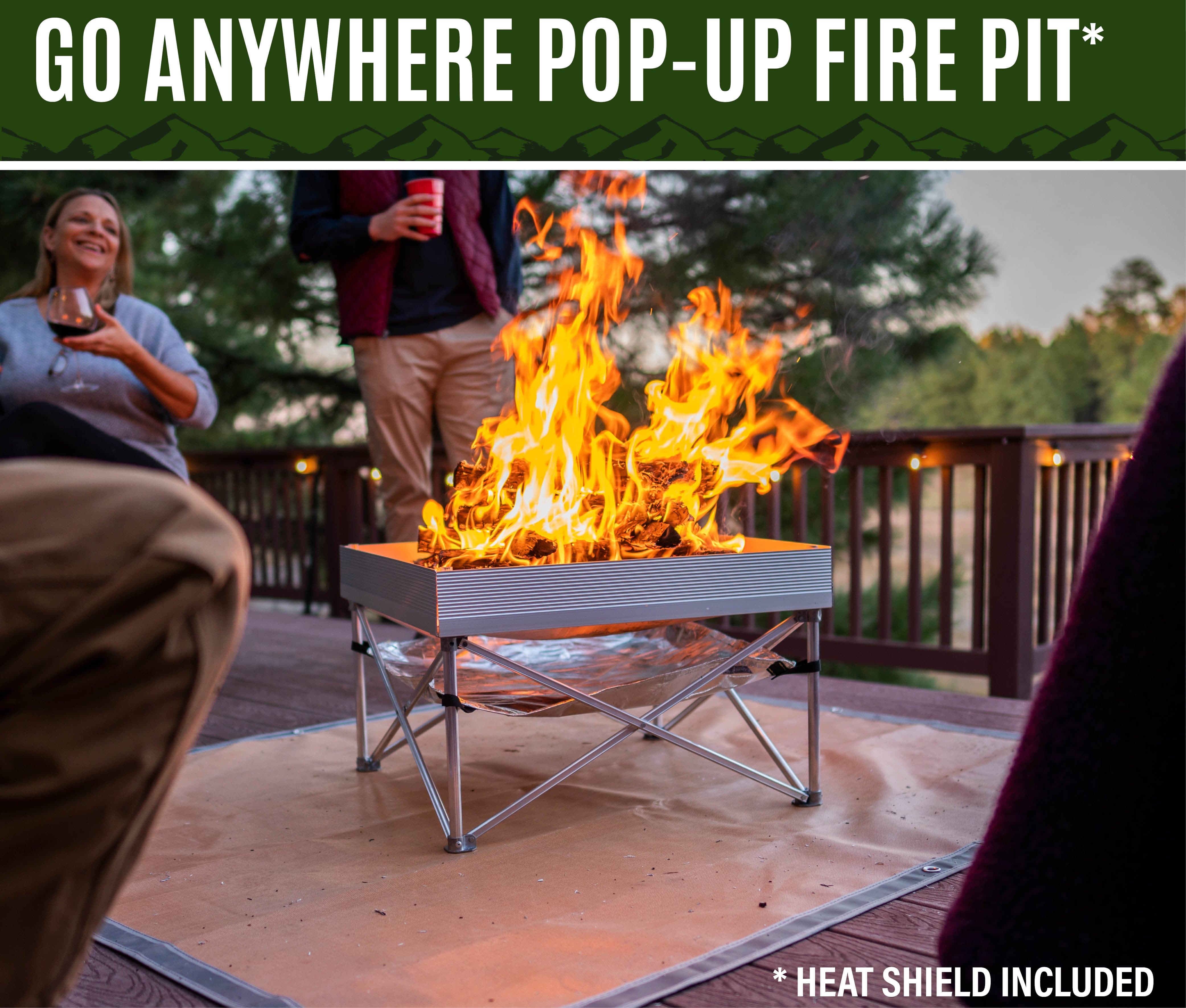 Fireside Outdoor Pop-Up Pit Accessories Backyard Bundle Backyard Fire Pit Bundle