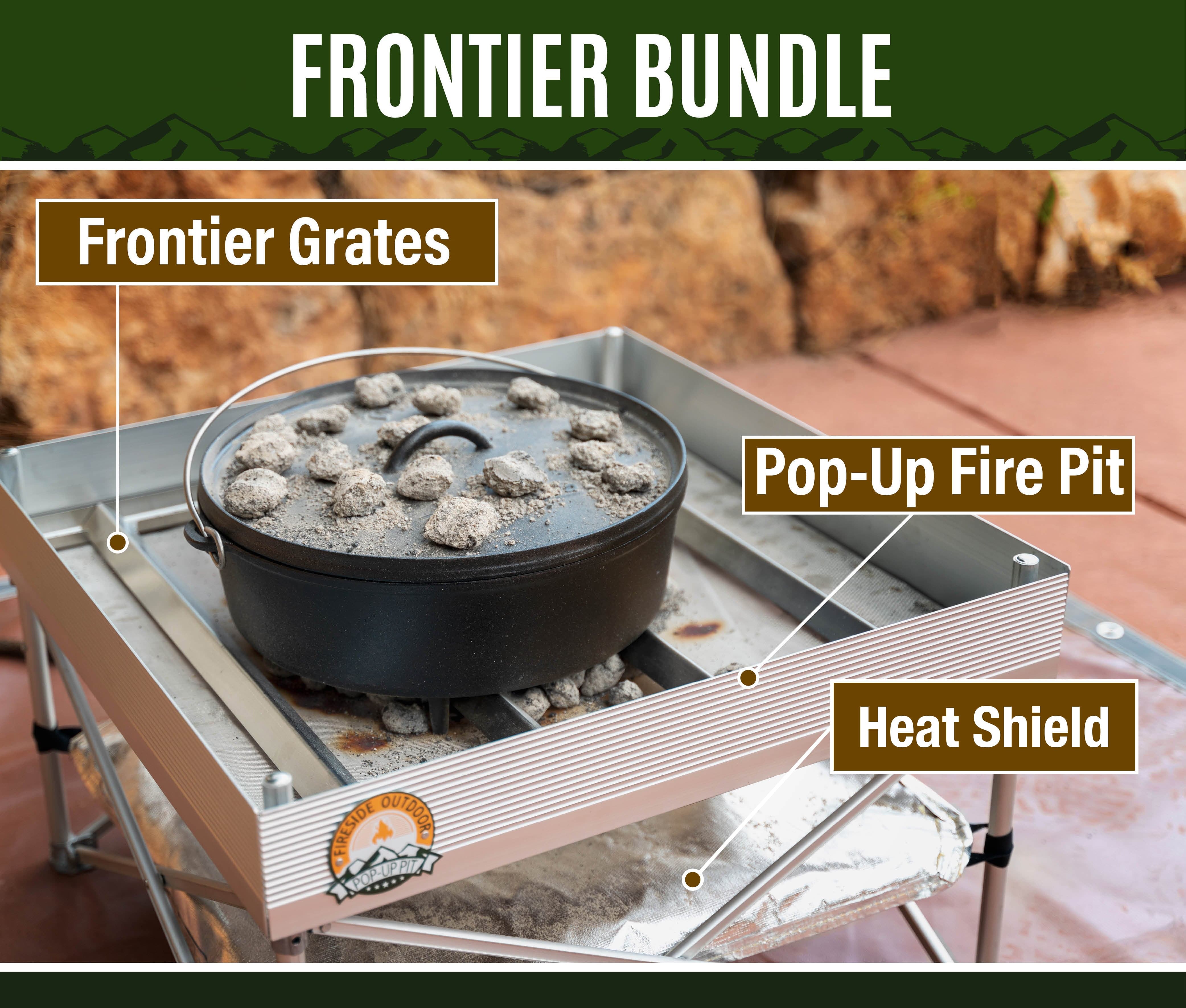 Fireside Outdoor Pop-Up Pit Accessories Dutch Oven Fire Table